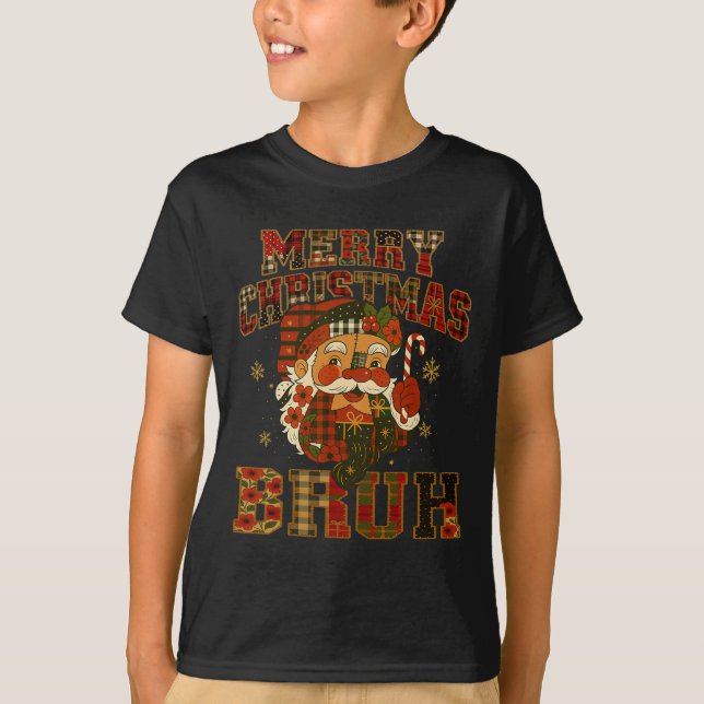 Camiseta Hugvyn Navidades Santa Claus Patchwork Chris (Anverso)