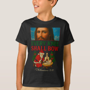 Camiseta Hugvyn Toda Rodilla Se Doblará Santa Jesús Nativid