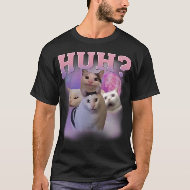 Camiseta Huh Cat Meme Shirt (Anverso)
