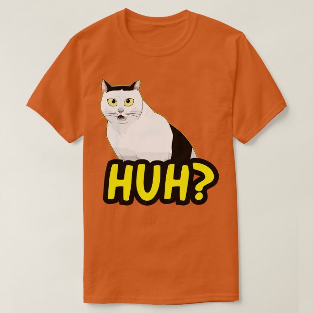 Camiseta HUH Cat Meme TShirt 1 (Diseño del anverso)
