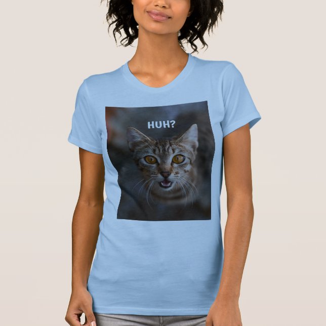 Camiseta ¿HUH? gato (Anverso)