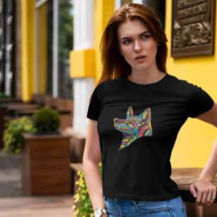 Camiseta Huichol Wolf