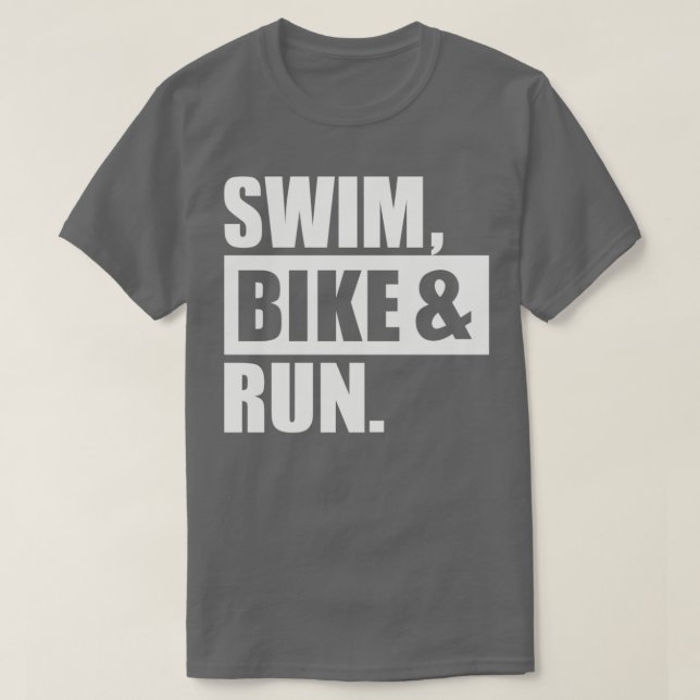 Camiseta Huida en bicicleta de natación 8 (Diseño del anverso)