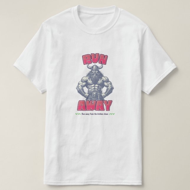 Camiseta Huir de la cocina (Diseño del anverso)