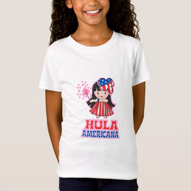 Camiseta Hula Americana Patriótica Firecracker (Anverso)