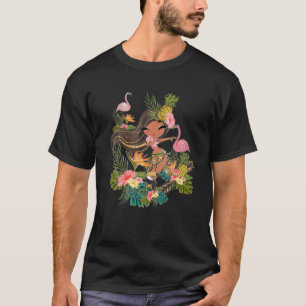 Camiseta Hula Chica Tiki Vacaciones Hawái Playa Luau