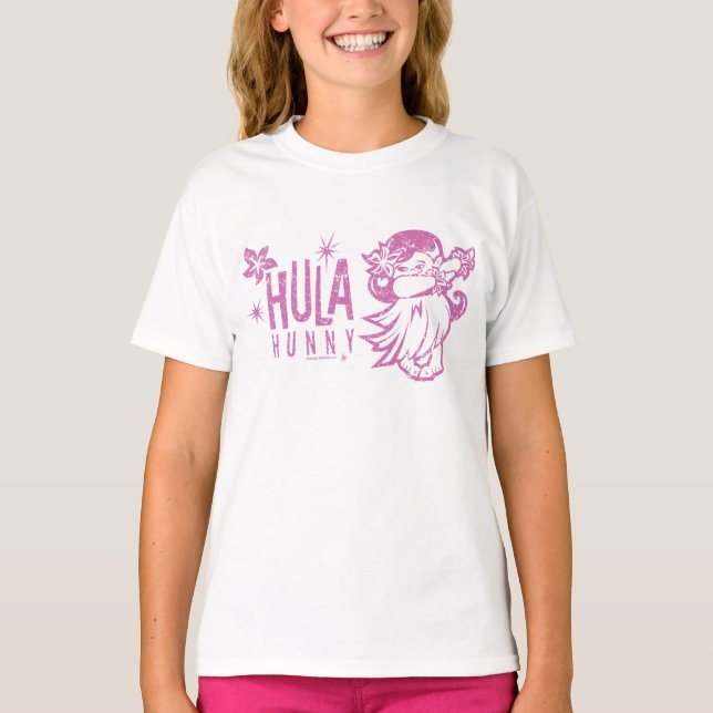 Camiseta Hula Hunny chicas de 1 color Tee (Anverso)