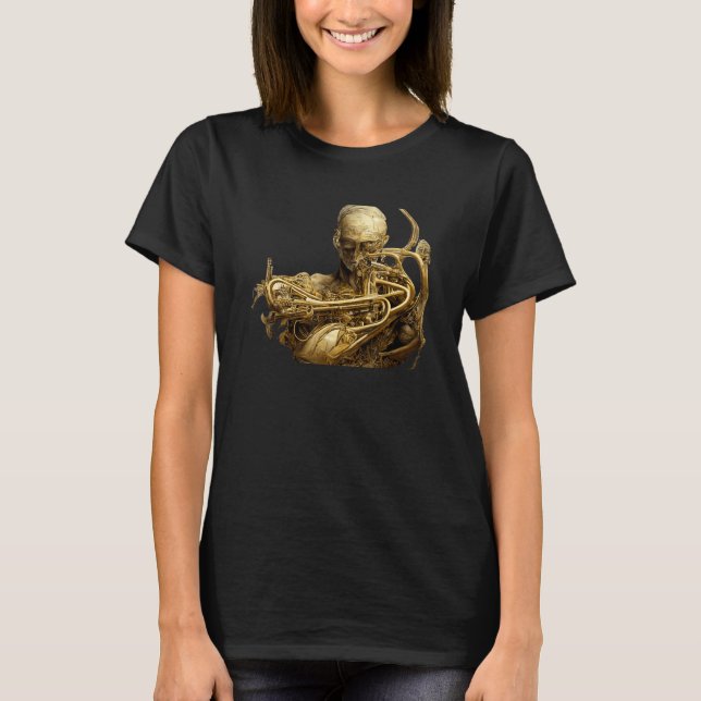 Camiseta Human Body Anatomy Made Out Of Brass Instruments (Anverso)