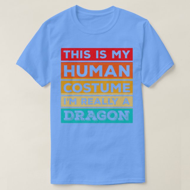 Camiseta Human Costume Dragon Fire Halloween Beast Wings (Diseño del anverso)