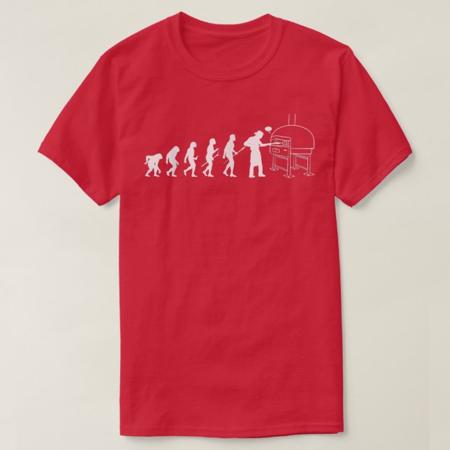 Camiseta Human Evolution Pizza Delivery Guy Eating Pizza It (Diseño del anverso)
