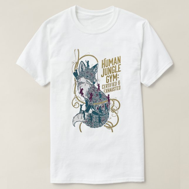 Camiseta Human Jungle Gym Fox Tee | Certified & Exhausted (Diseño del anverso)
