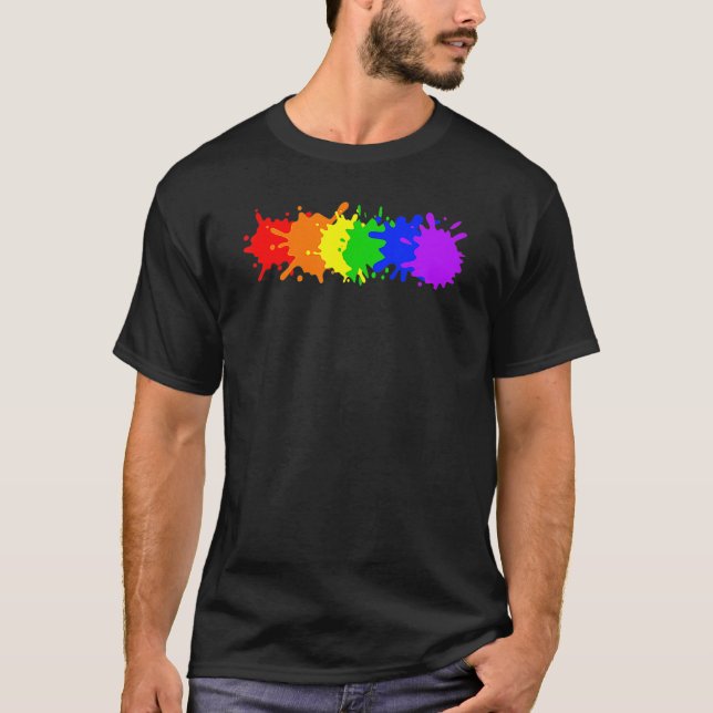 Camiseta Human LGBT Gay Pride Flag Rainbow Flag (Anverso)