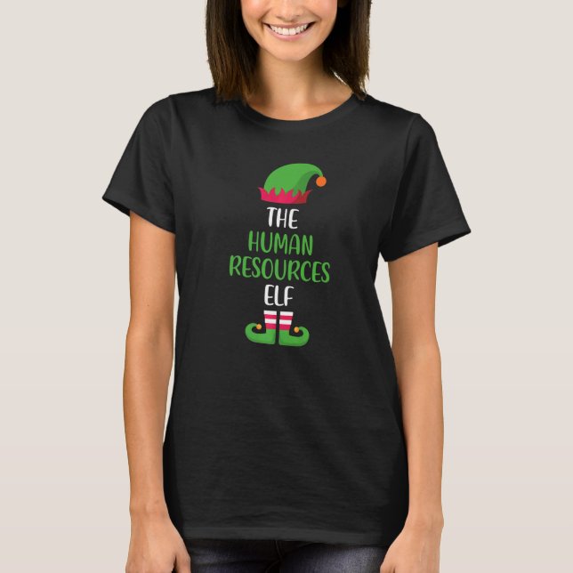 Camiseta Human Resources Elf Family Matching Group Christma (Anverso)