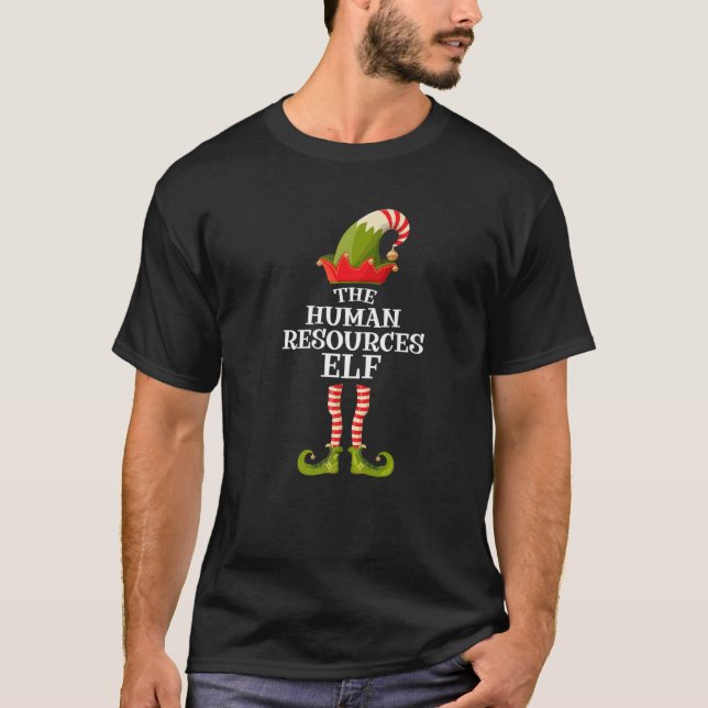Camiseta Human Resources Elf Funny Christmas Group Matching (Anverso)