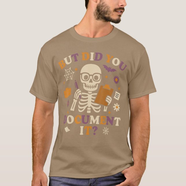 Camiseta Human Resources HR Halloween But Did You Document  (Anverso)