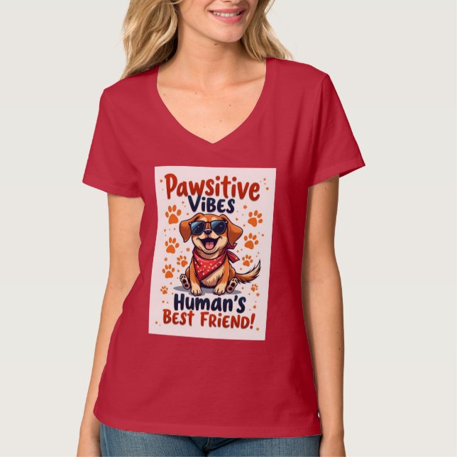 Camiseta Human’s Best Friend Cute Dog (Anverso)