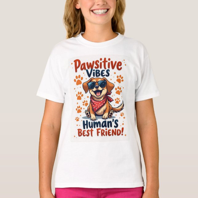 Camiseta Human’s Best Friend Cute Dog (Anverso)