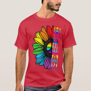 Camiseta HUMAN Sunflower LGBT Bandera Orgullo Gay Mes Orgul