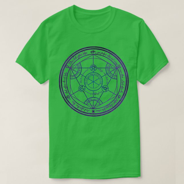Camiseta Human transmutation circle (Diseño del anverso)