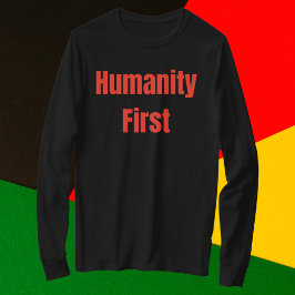 Camiseta Humanidad Primer texto rojo negrita