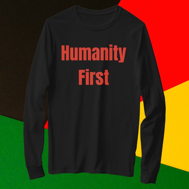 Camiseta Humanidad Primer texto rojo negrita (Subido por el creador)