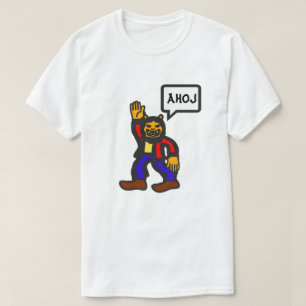 Camiseta Humanioide extranjero y palabra checa ahoj