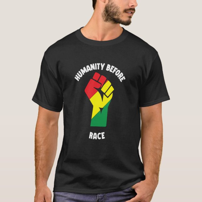 Camiseta Humanity Fist Equality Black History Month Black P (Anverso)