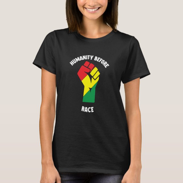 Camiseta Humanity Fist Equality Black History Month Black P (Anverso)