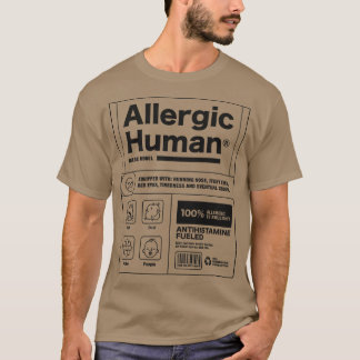 Camiseta Humano alérgico modelo base de Tobe Fonseca