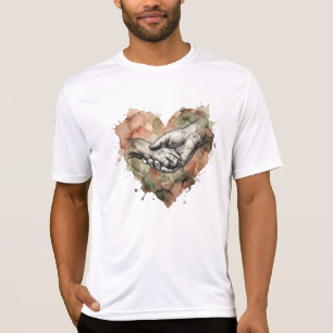 Camiseta Humano Amante de Perros Corazón Acuarela Unión Ani