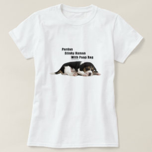 Camiseta Humano apestoso con bolsa de cerdo