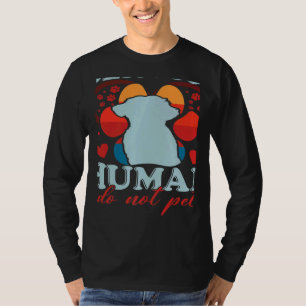 Camiseta Humano de Servicio Antiguo No Acaricie al Perro