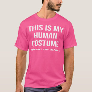 Camiseta Humano Disfraz de Alpaca de Halloween