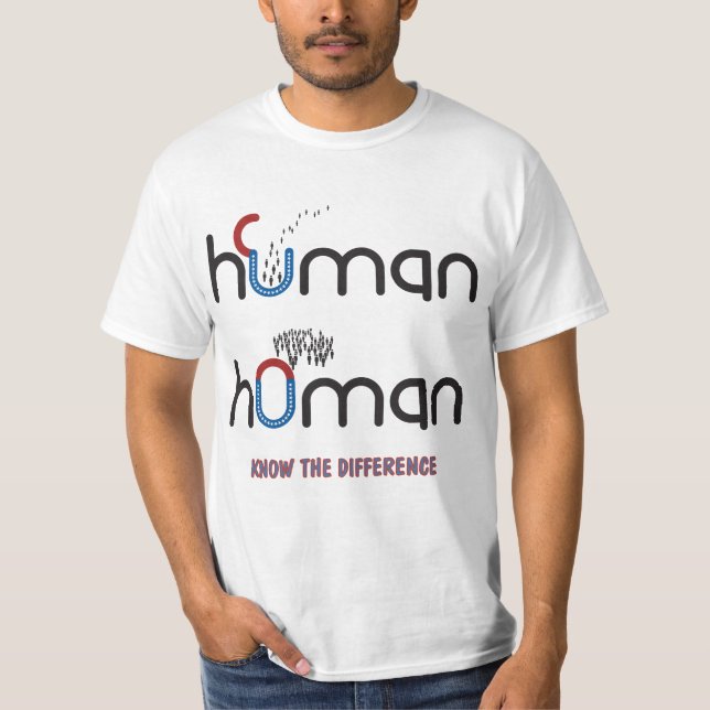 Camiseta Humano frente a Hombres (Anverso)