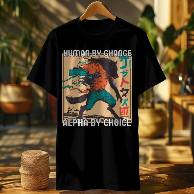 Camiseta Humano Por Oportunidad Alpha Por Elección Guay Fun (My boyfriend wore this to our gothic wedding... even the priest laughed! Great material, cult messag)