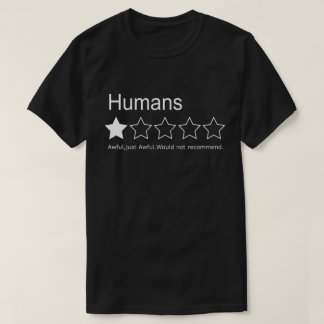 Camiseta Humanos, una estrella, desafortunados, simplemente