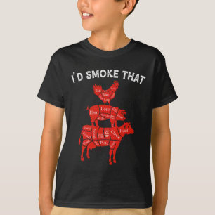 Camiseta Humaría esa parrillada de barbacoa para fumadores