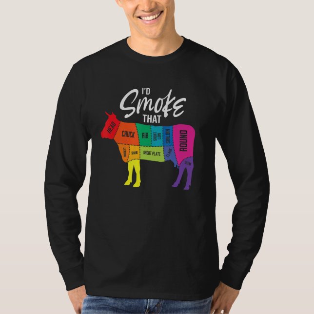 Camiseta Humaría ese Griller de carne de vaca Pitmaster B (Anverso)