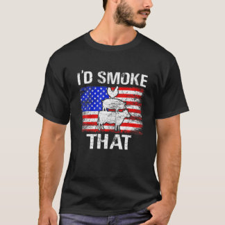 Camiseta Humaría Ese Pollo De Cerdo De Vaca Bandera America