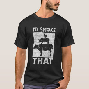 Camiseta Humaría eso - Funny parrillada de padre fumador de