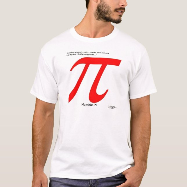 Camiseta Humble Pi R Square Funny (Anverso)