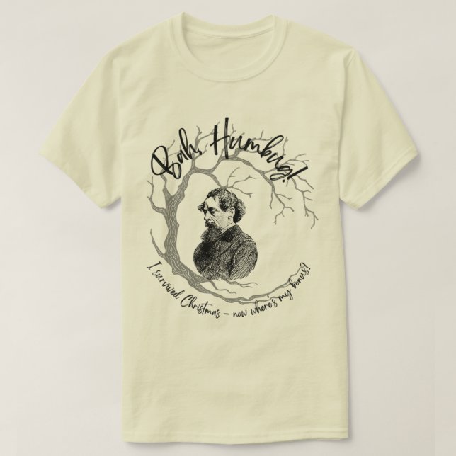 Camiseta Humbug donde están mis Navidades de bonos (Diseño del anverso)