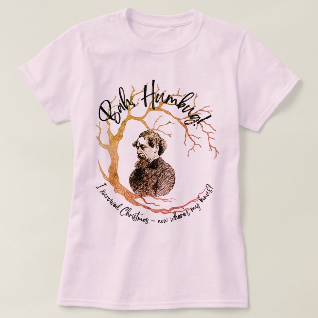 Camiseta Humbug donde están mis Navidades de bonos mujeres (Diseño del anverso)