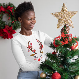 Camiseta Humbug en navidades de la larga manga de mujeres d