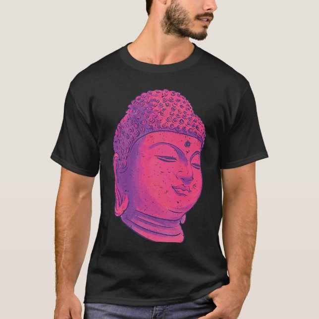 Camiseta Humedad de la cabeza de Buda y chakra (Anverso)