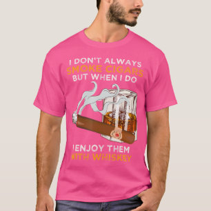 Camiseta Humidor Con Frases De Cigarro Y Whisky Para Amante