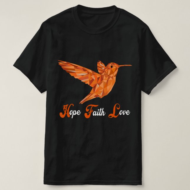 Camiseta HummingBird Aml Leukemia Awareness (Diseño del anverso)