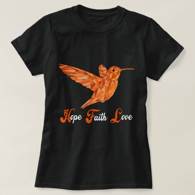 Camiseta HummingBird Aml Leukemia Awareness (Diseño del anverso)