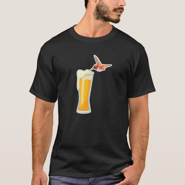 Camiseta Hummingbird Beer Beer Spirit Animal Hummer Bird (Anverso)