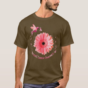 Camiseta Hummingbird Cáncer De Mama De Cinta Rosa De Giro